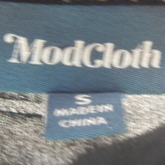 Modcloth Black and White Dot Trim Blouse - Picture 2 of 3